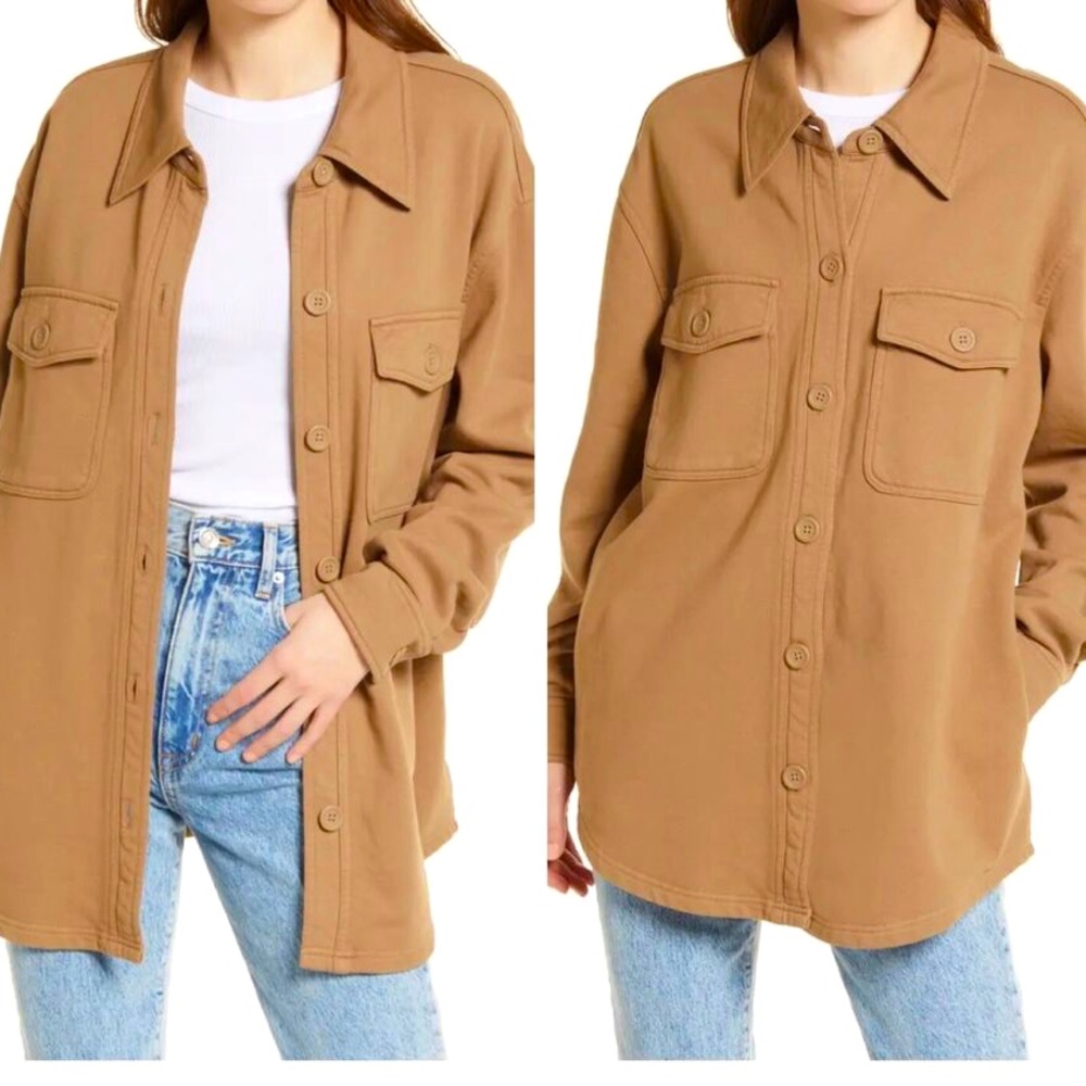 Joie brushed felted boyfriend style shacket size Large